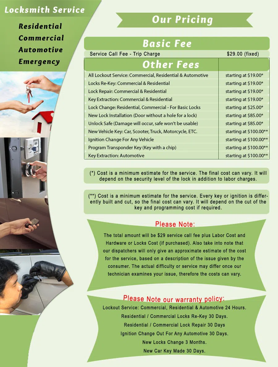 Wynnewood PA Locksmith Store Wynnewood, PA 610-569-0003 - price-list-c-22